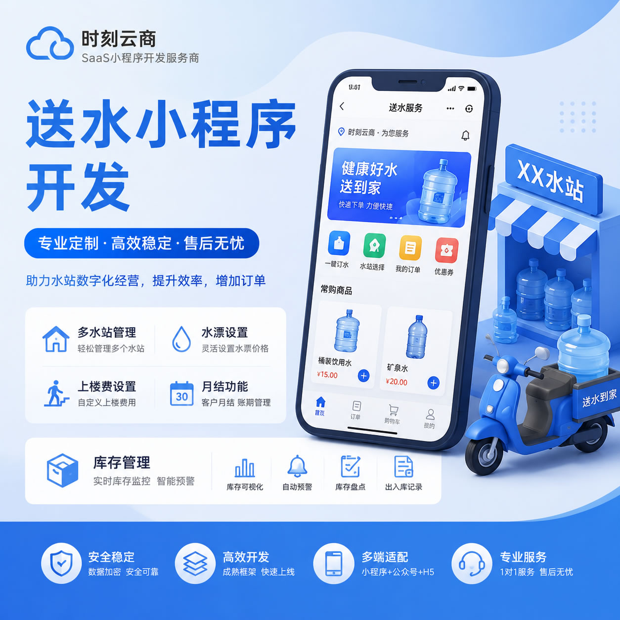 桶装水订水送水小程序系统